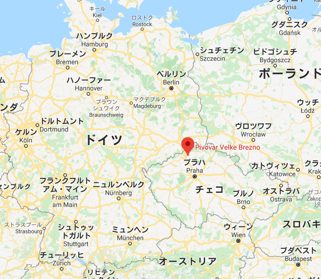 Velké Březno brewery の地図