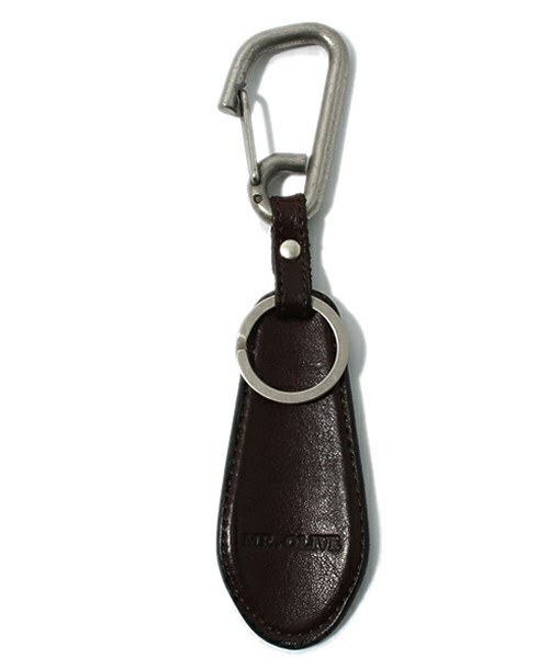 POLISHED STEER LEATHER / SHOE HORN KEY NRING