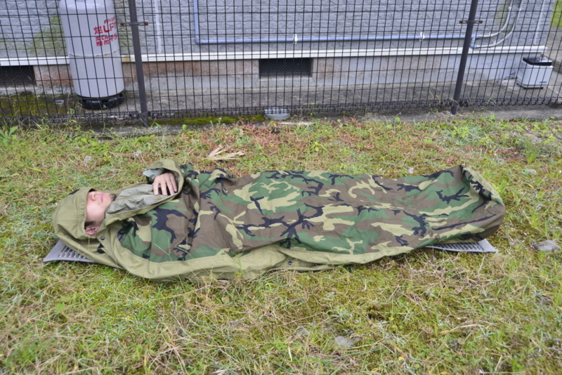 米軍のBivysack - ざるの洗い方