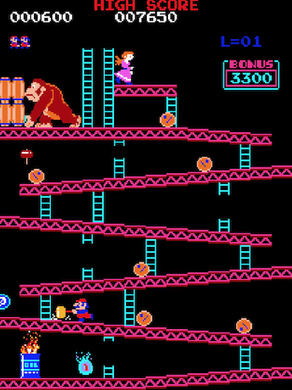 ドンキーコング】ドンキーコングとマリオのデビュー作!ゲーム史に名を ...