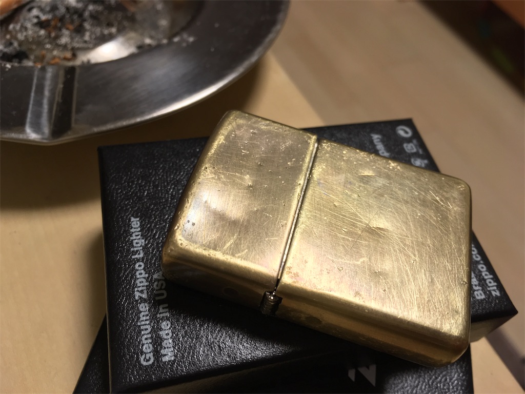 エイジング仕上げ アーマー ZIPPO Highpolish Brass armorジッポー 