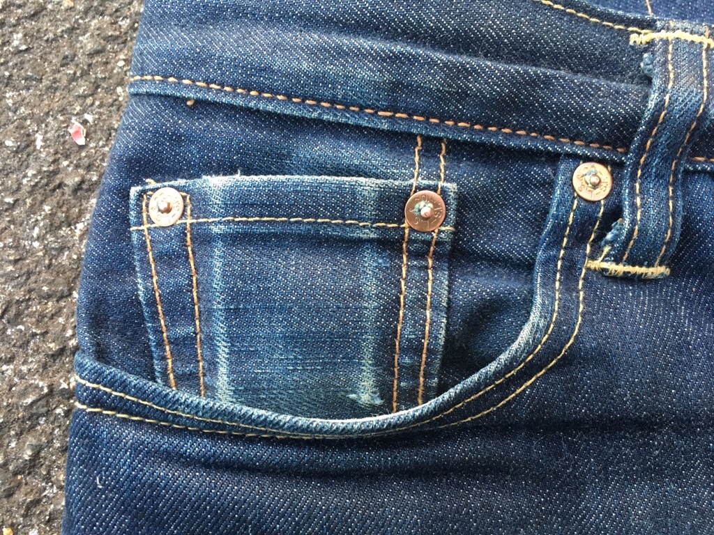 Levi's 501Skinny Long Day Rigid 着用8ヶ月経過 - zippojean