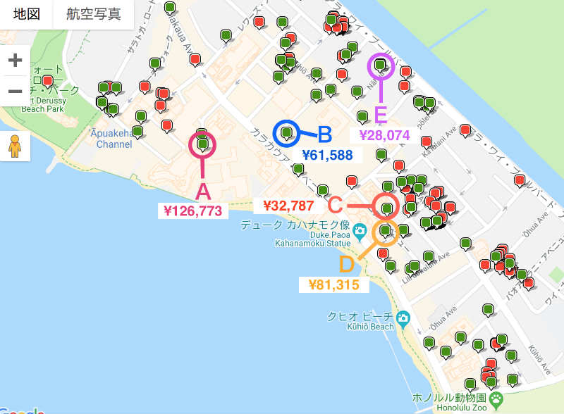 ホテル位置関係