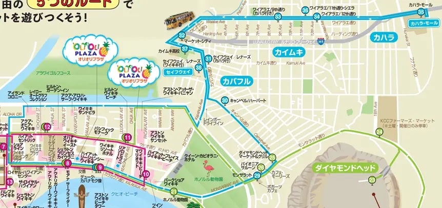 【ハワイ移動手段】乗り降り自由でお得！HiBus(ハイバス)ハワイ観光おすすめスポット★穴場や裏技も紹介します♪