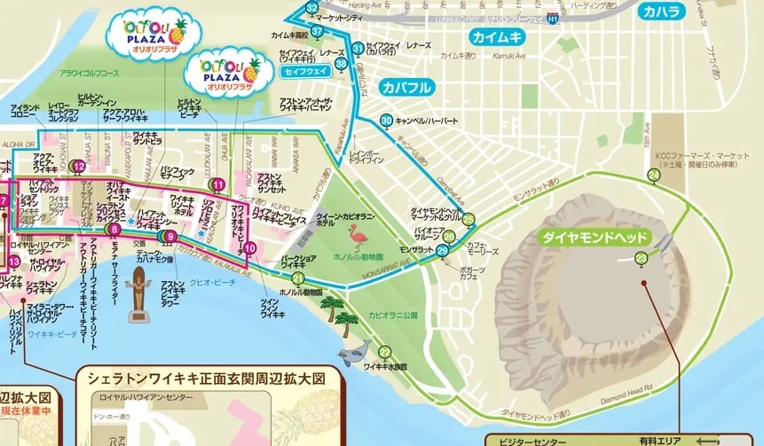 【ハワイ移動手段】乗り降り自由でお得！HiBus(ハイバス)ハワイ観光おすすめスポット★穴場や裏技も紹介します♪