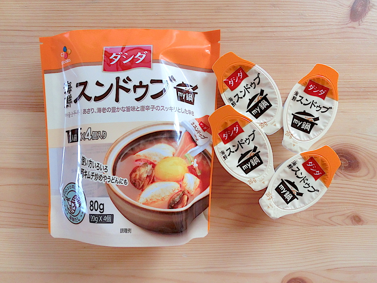 韓国グルメ 具材とこれだけで超絶簡単 ダシダmy鍋海鮮スンドゥブ Zumenのblog