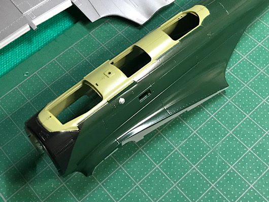 （12）「1/48 中島 B5N2 九七式三号艦上攻撃機」を作ります。塗装したキャノピー。