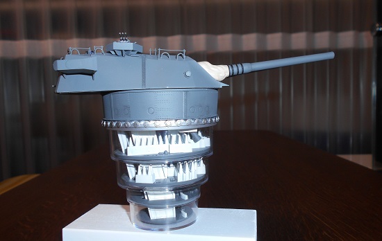 「1/200 戦艦大和 九四式 46センチ3連装主砲塔（増設機銃付き）」完成しました。
