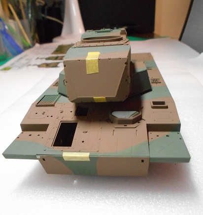 「1/35 陸上自衛隊87式自走高射機関砲 高射教導隊」を作ります。マスキングから塗装まで