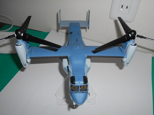 「1/72 オスプレイ ‘‘ 陸上自衛隊 初号機 ”」を作ります。組み立てが終わりました。