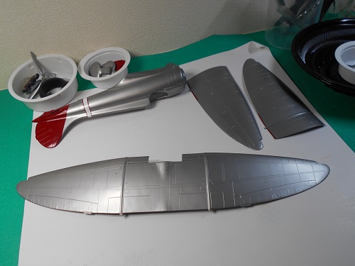 「1/32 九六式艦上戦闘機　三菱 A5M2b 日華事変」を作ります。エンジンの組み立て。