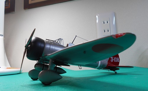 完成した1/32 九六式艦上戦闘機　三菱 A5M2b 日華事変