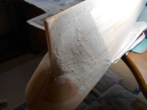 今井科学社製の帆船模型「1/80 日本丸」を作ります。表面の加工とキール