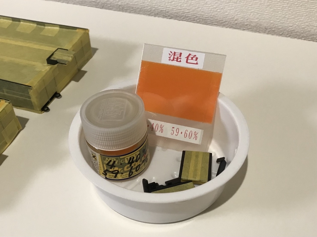 「1/45 ディーゼル機関車 DD51 貨物A更新機」を作ります。展示台の塗装について。