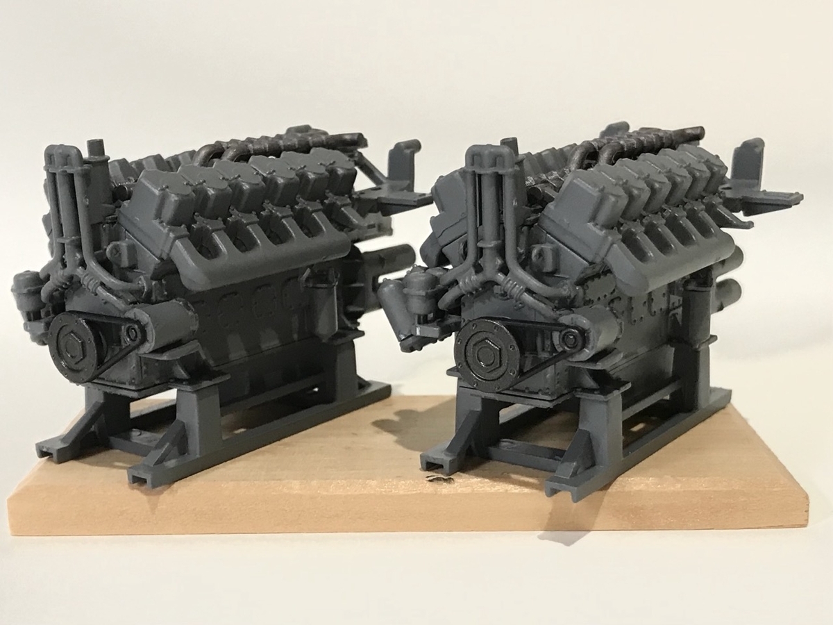 「1/45 ディーゼル機関車 DD51 貨物A更新機」を作ります。エンジンのパーツ。 「1/45 ディーゼル機関車 DD51 貨物A更新機」を作ります。エンジンのパーツ。