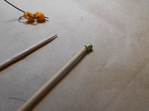 今井科学社製の帆船模型「1/80 日本丸」を作ります。クレーンを作ります。滑車と旗棒